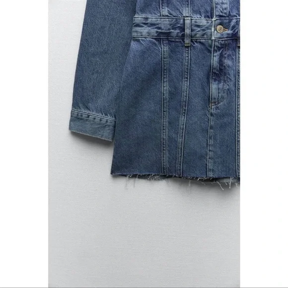 ZARA TRF DENIM DRESS - Picture 13 of 16
